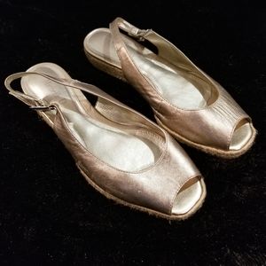 Women's Shoes,  Michelle D, Rose Gold Slingbacks,  Size 8-1/2 M